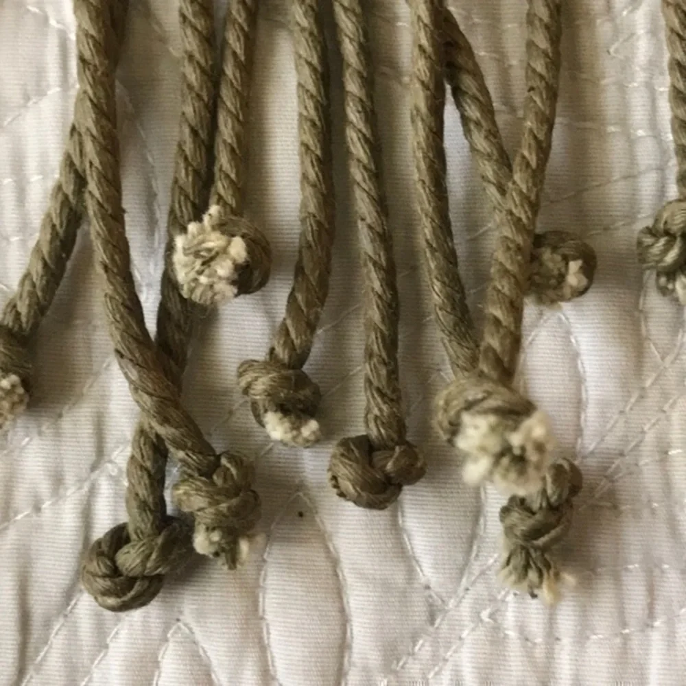 Macrame Belt with Wood Beads Boho Hand Length 63 inches